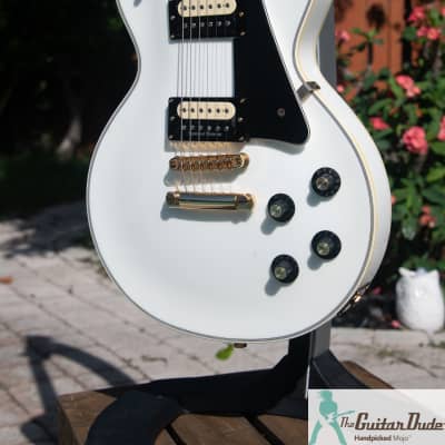1990 Greco EGC68-60 Les Paul Custom Open "O" Mint Collection - White - Made In Japan - Demo Video image 11