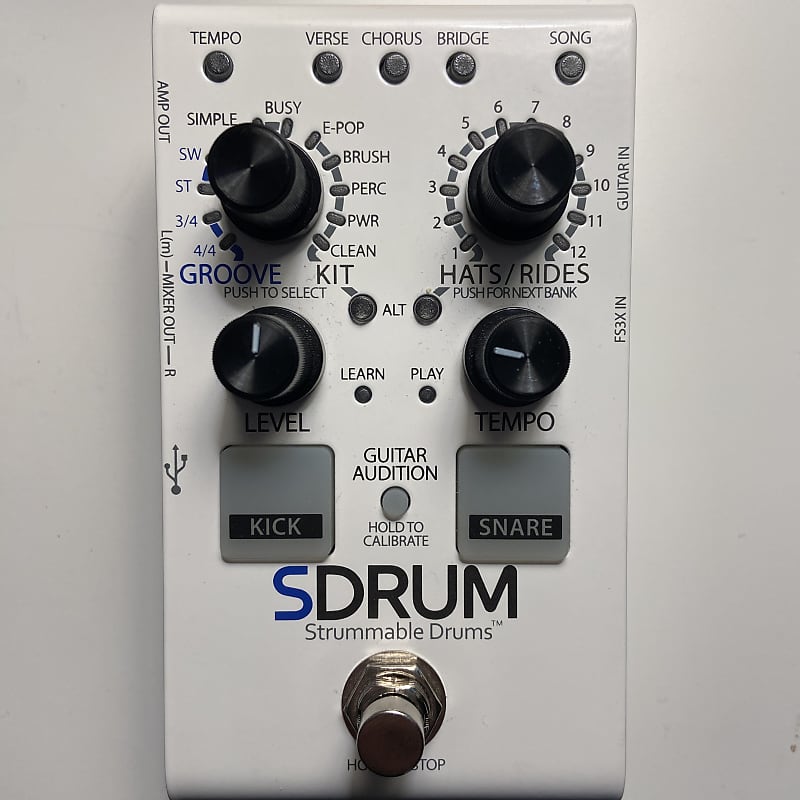 DigiTech SDRUM Strummable Drums 2010s - White | Reverb