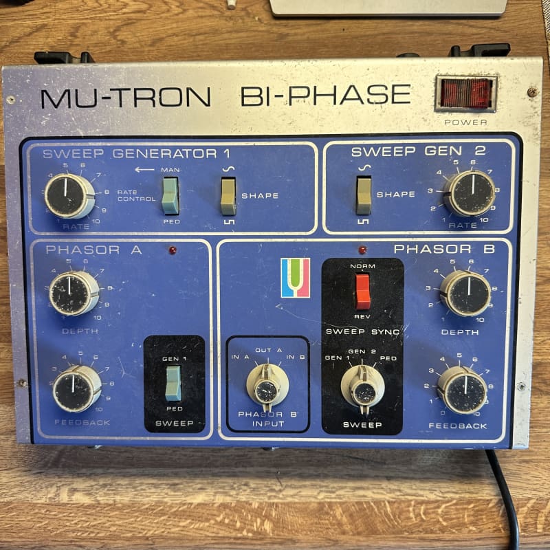 Mu-Tron Bi Phase w/original Foot Switch & Patch Sheets - Rare