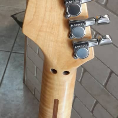Fender License Parts Guitar.  Fender / Charvel , Strat 1990's Purple Front / Blue Back image 7