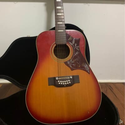Terada ‘Hummingbird’ 12 String Acoustic Guitar 1970s Sunburst image 1
