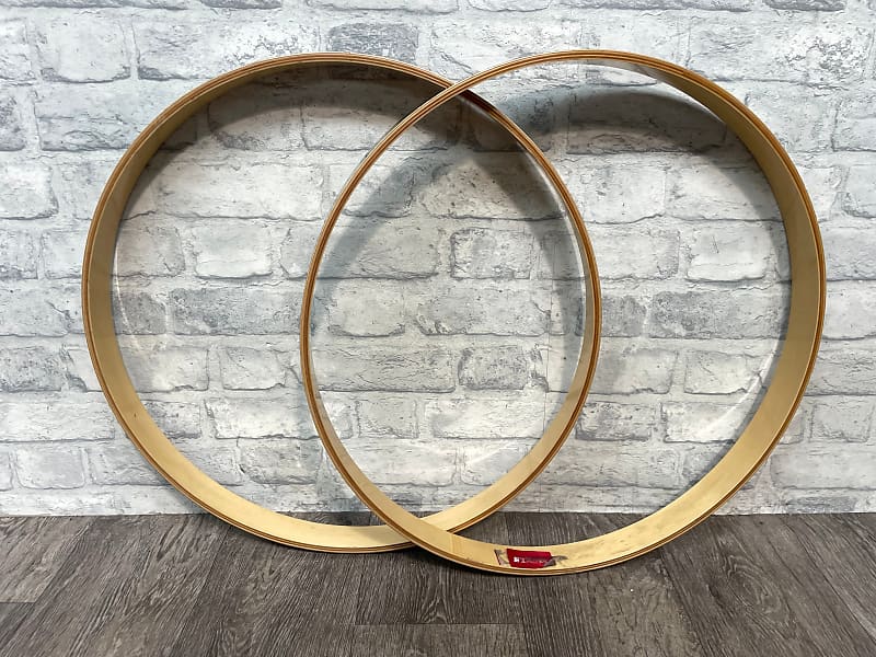 TAMA Superstar Birch Bass Drum 20” Wooden Hoops Rims Hardware Reverb