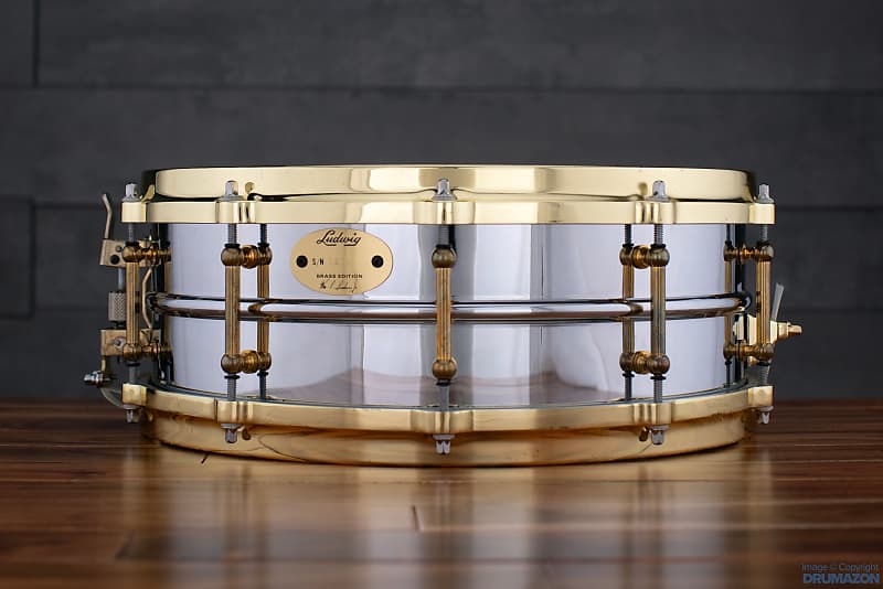 新品！Ludwig ロウブラスフォニックスネアLＢ454Ｒ14×5-