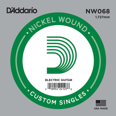 D'Addario NW068 Nickel Wound Single Electric Guitar String .068" image 1