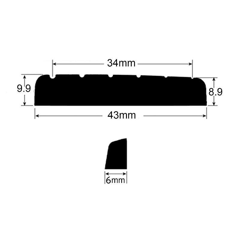 Brass Nut for 6 String Electric Guitars 43mm Reverb