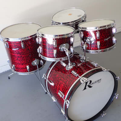 Rogers 5 pc Holiday Drum Kit 1966 Red Onyx image 1