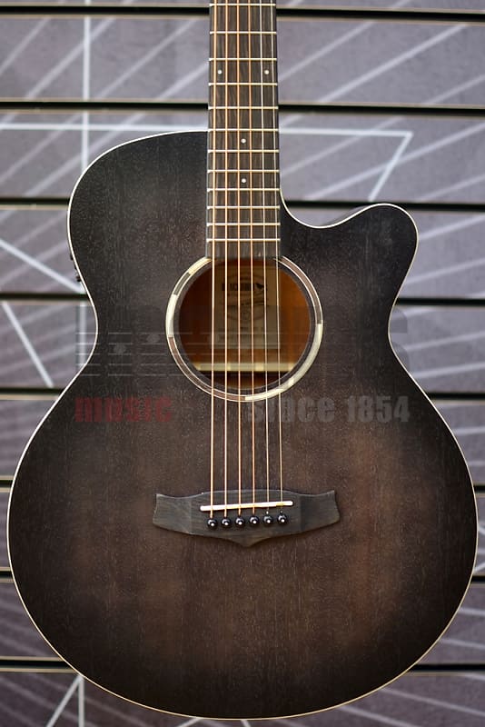 Tanglewood Blackbird TWBB SFCE Super Folk Smokestack Black Electro Acoustic Guitar image 1
