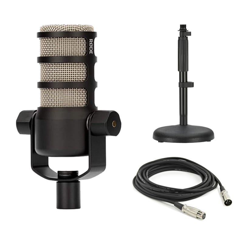 Rode Podmic Microphone professionnel pour podcast Blanc + PSA1 + bras  articulé blanc + câble XLR Keepdrum : : Instruments de musique et  Sono