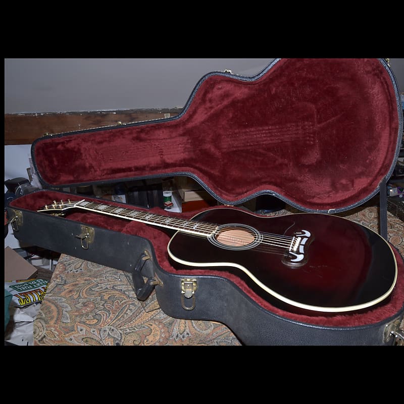 Gibson Epiphone EJ-200/BK Black | Reverb