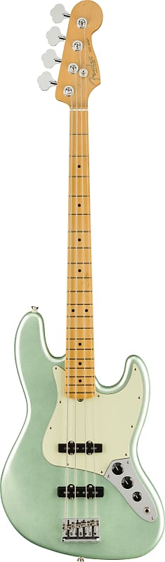 Fender American Professional II Jazz Bass Mystic Surf Green w/Maple Fingerboard, Hard Case image 1