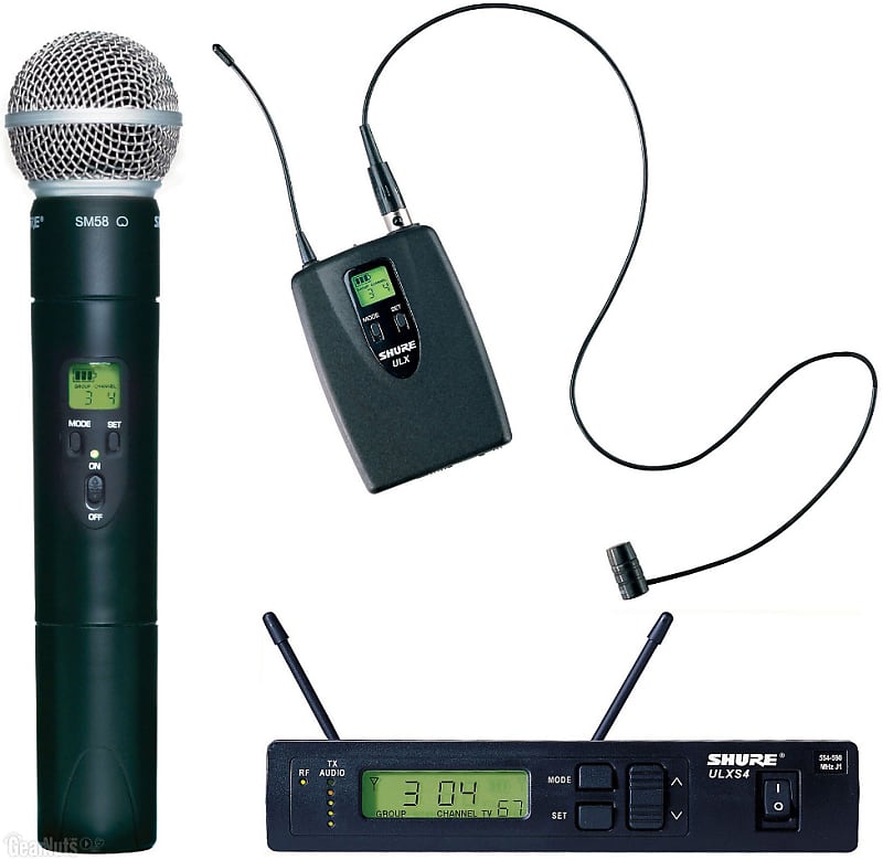 Shure ULX-S Series Single-Channel Wireless Mic System with WL185 Lavalier and SM58 - Display Model image 1