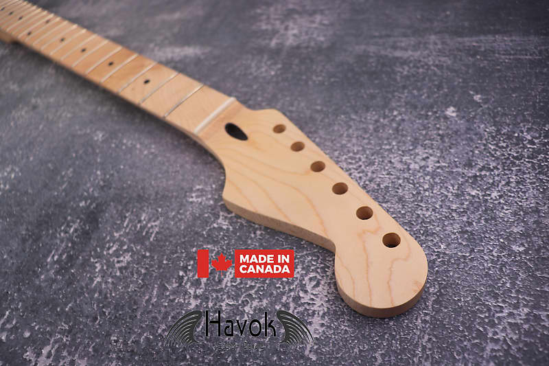 S Style Maple Gloss Neck Stainless Steel Frets, S-Style, 22 Medium Jumbo Jescar Frets, Electric Guitar Neck Part And Replacement Vintage image 1