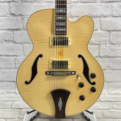 Custom Ibanez AF105 F-NT-12-01 Custom Blonde Jazz Guitar 2005 Natural  Figured Maple | Reverb