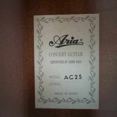 Aria AC25 Concert Classical Guitar Made in Spain! image 9