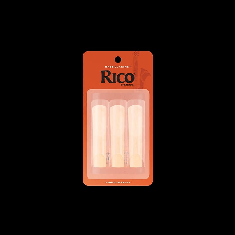D'Addario REA0320 Rico Bass Clarinet Reeds | Strength 2 | 3 Pack image 1