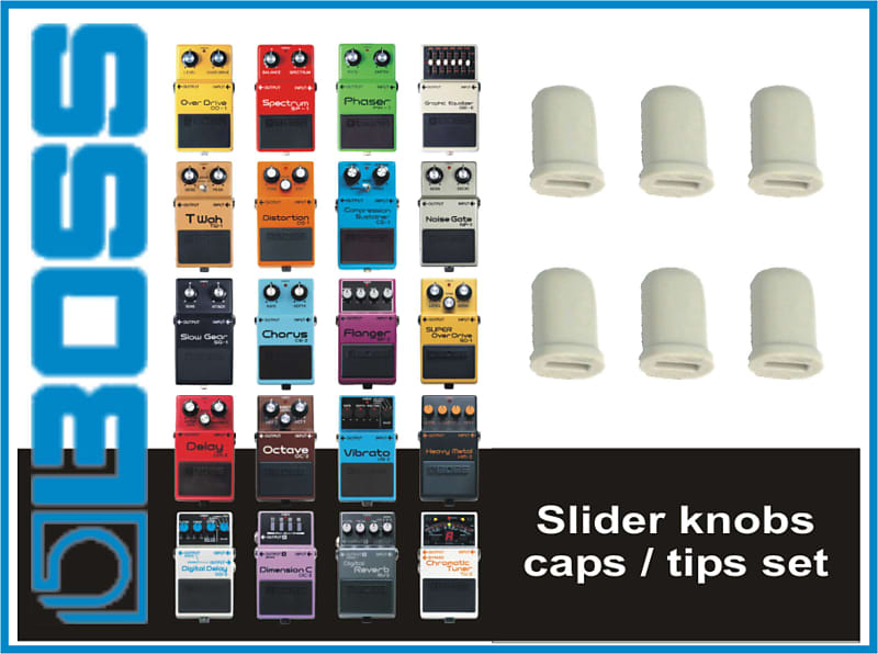 1 x BOSS. Equalizer fader 6 pieces complete knobs set (cap / Reverb