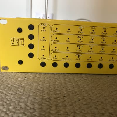 DSTEC  OS1 Original Syn 1999 yellow beast. 19" rack mount. Extremely rare vintage analog synth. image 3