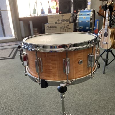 Handmade Unbranded Maple Stave Snare Drum 6.5x14 2022 Natural image 3