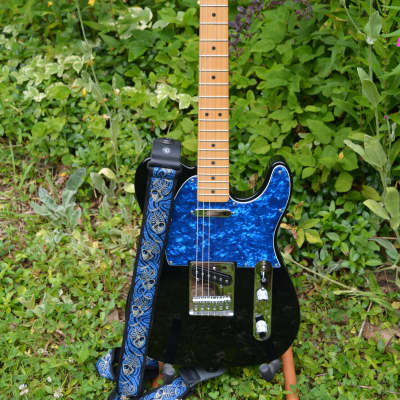 A very sharp Fender Standard Telecaster in Black w/New Blue pickguard, New Dunlop Straploks, New HSC, plus New Set up. image 2