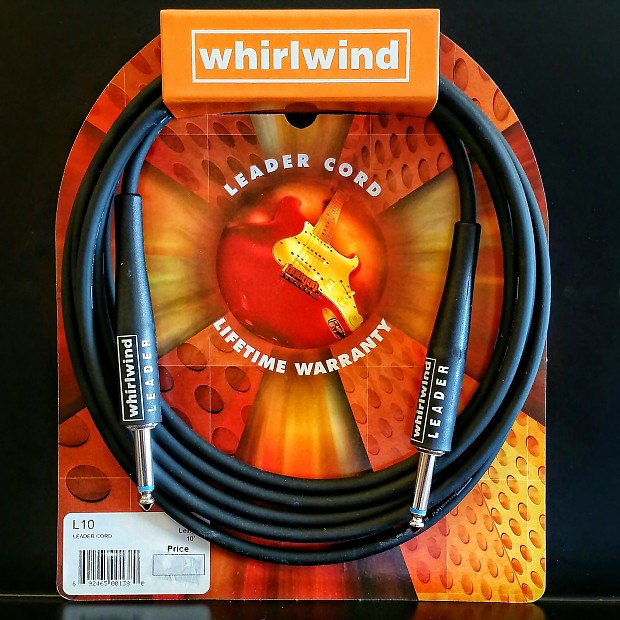 Whirlwind L10 Leader Standard 1/4" TS Instrument Cable Straight/Straight - 10' image 1