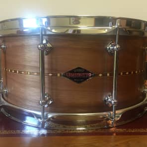 Craviotto Custom Shop 6.5" x 14" Solid-Shell - Single-ply Walnut Snare Drum 2015 Natural image 10