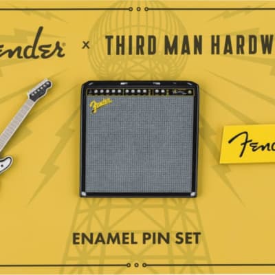 Genuine Fender X Third Man Hardware Lapel Pin Set Guitar Player Gift