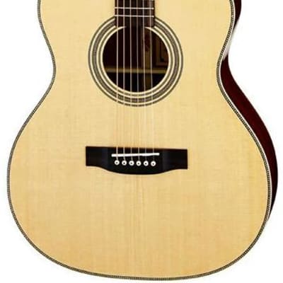 ARIA AR501 - ALL SOLID OM SPRUCE MAHOGANY ACOUSTIC WITH CASE image 1