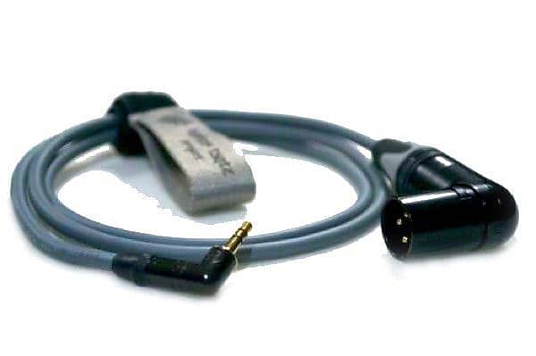 Professional 3.5mm Stereo Right Angle Jack to 3-Pin RA XLR M Van Damme Cable[1m,grey] image 1