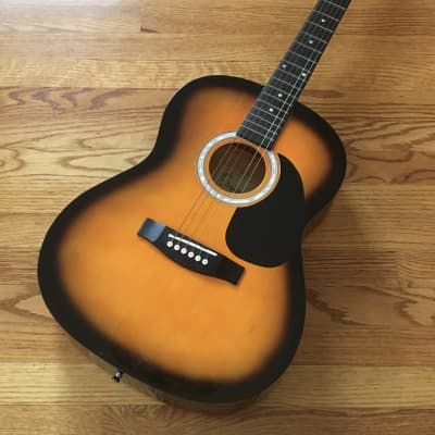 OM Style ‘Martin Smith’ W-101-SB-PK (Sunburst) Faded Tobacco Sunburst 6-String Acoustic Guitar Fully Original for sale