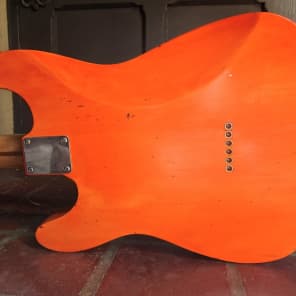 Waterslide USA 'Roundup' Strat-O-Tele Guitar Western Orange Stain w/Fralin Telecaster Pickups & HSC image 6
