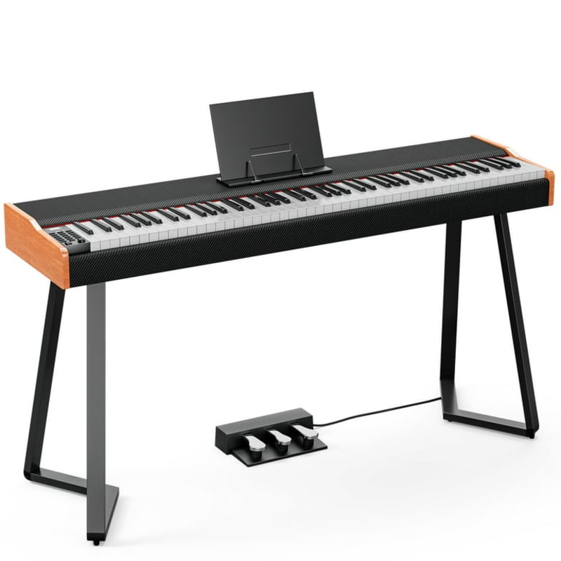 MUSTAR Piano Keyboard, 61 Key Keyboard Piano Electric Piano with Stand,  Touch Sensitive Keyboards Piano 61 Key for Beginners, Headphones,  Microphone