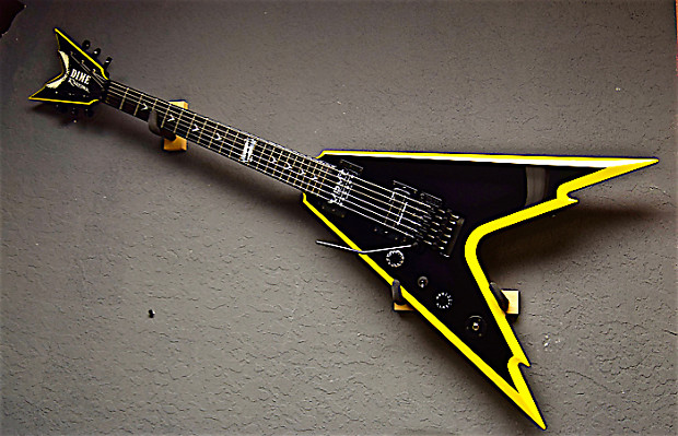 Dean Left Handed USA Custom Shop Dime Razorback V 2015 Black