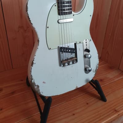 Kauffmann Guitars 63 T-Modell Aged Olympic White, Heavy Relic image 3