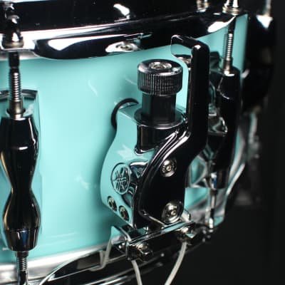 Yamaha Recording Custom 5.5x14" Surf Green Snare Drum (video demo) image 7