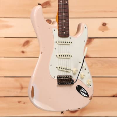 Fender Custom Shop Limited 1959 Stratocaster Heavy Relic - Super Faded Aged Shell Pink - CZ566763 - PLEK'd image 1