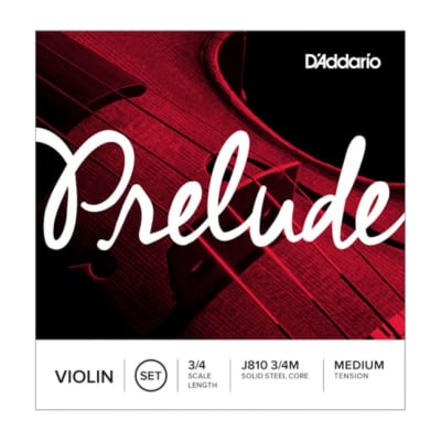 D'Addario Prelude Violin String Set, 3/4 Size, Medium Tension image 2