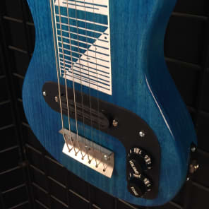Morrell Joe Morrell Pro Series 6-String Lap Steel Guitar Transparent Blue USA image 4