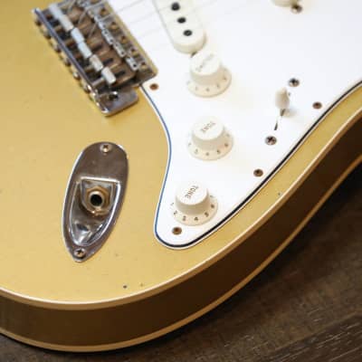 Unplayed! 2021 Fender Limited Edition Custom Shop GC Double-Bound Strat Journeyman Relic Aztec Gold + COA OHSC image 7