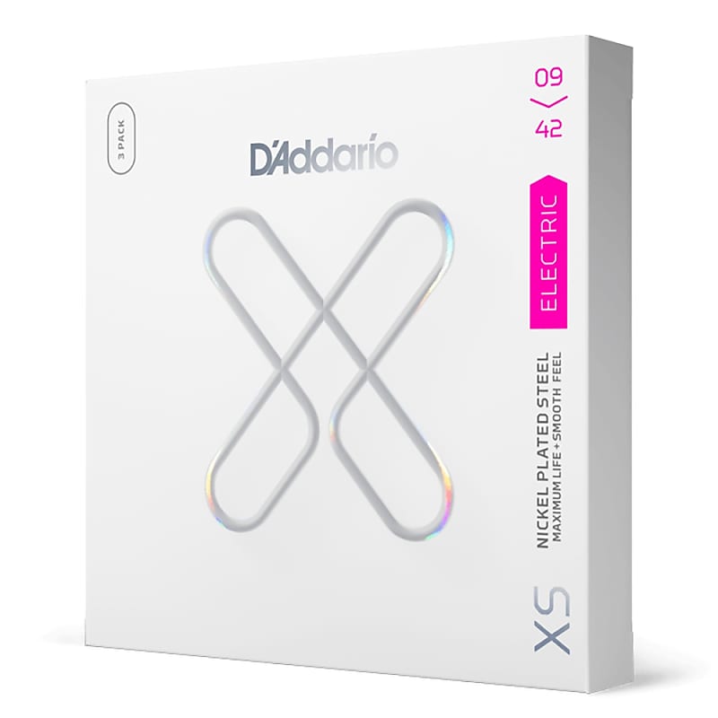 Mint D'Addario XSE0942-3P 3-Pack Nickel-Plated Coated Electric Guitar Strings, 9-42 image 1