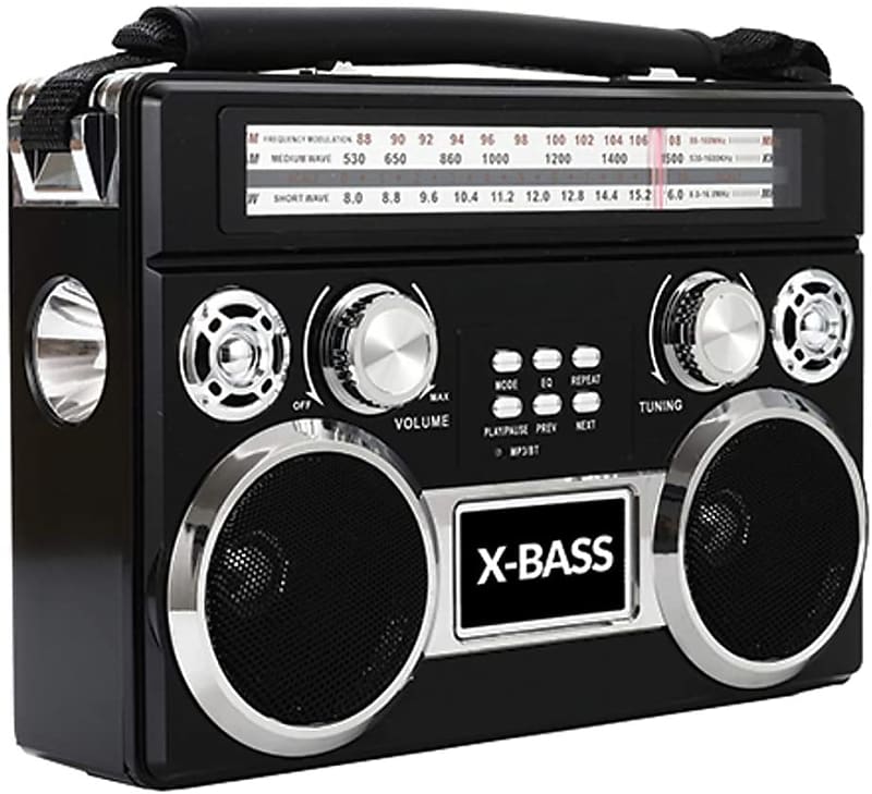 Supersonic® Retro 4-Band Radio and Cassette Player with Bluetooth® (Wood)
