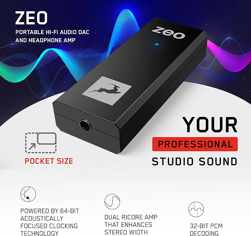 Antelope Audio Zeo Portable Hi Fi Audio Dac And Headphone Amp With Usb  Input And 3.5 Mm Output