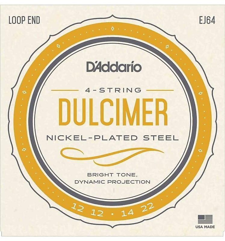 D'Addario EJ64 Loop End 4-String Dulcimer Strings (12-22) image 1