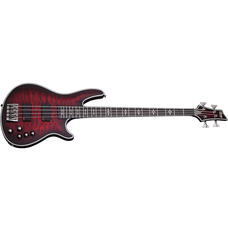Schecter Hellraiser Extreme-4 Crimson Red Burst Satin CRBS Electric Bass - NEW - FREE GIG BAG image 1