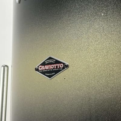 Craviotto 22/13/16/6.5x14" VIDEO Signed 2013 Solid Maple Shell Drum Set - Black/Gold Duco Sparkle Lacquer image 21