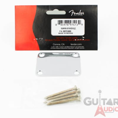 Genuine Fender ROAD WORN Chrome Strat/Tele Neck Plate with Mounting Hardware image 3