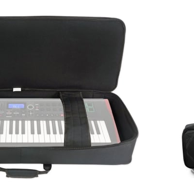 Rockville BEST BAG 49 Padded Rigid Keyboard Gig Bag Case for Novation Impulse 49