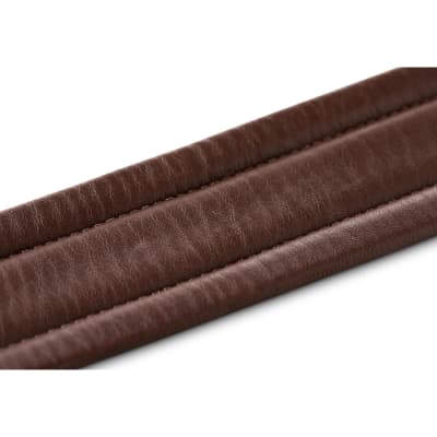 Taylor Century 2.5" Leather Guitar Strap, Cordovan/Cream/Cordovan image 5