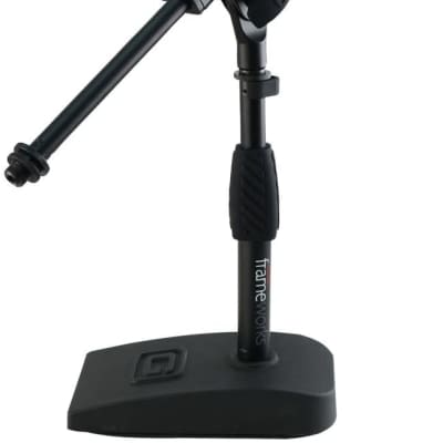 Gator Frameworks Short Weighted Base Microphone Stand with Boom Arm (GFW-MIC-0821) image 1