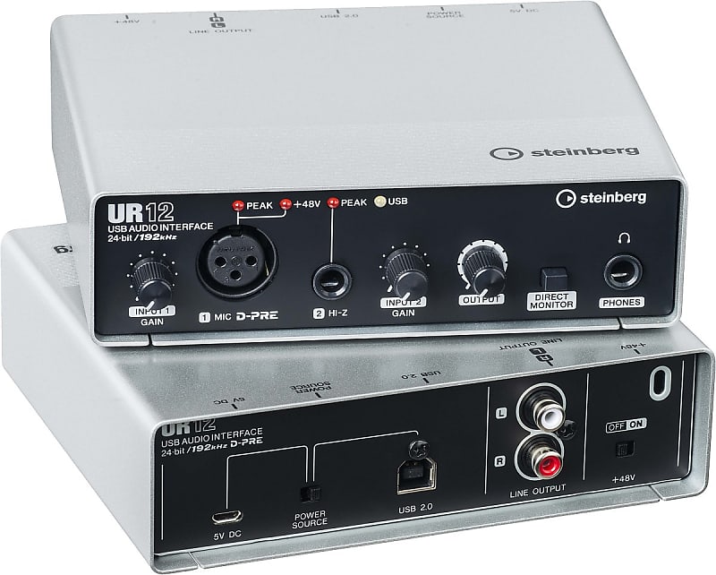 Steinberg UR12 USB 2.0 Audio Interface 2010s - Silver/Black | Reverb