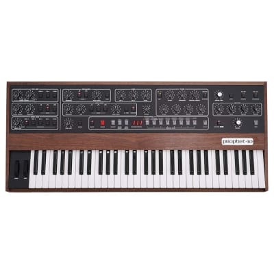 Sequential Prophet-10 Ten-Voice Analog Poly Synthesizer with Knob-Per-Function Front Panel and 40-Program Sound Set image 1